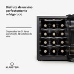 Klarstein - cave à vin autonome 1 zone petit réfrigérateur à boissons petite cave à vin petite cave à vin avec porte vitrée réfrigérateur à boissons
