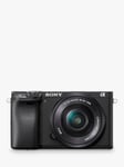 Sony A6400 Compact System Camera with 16-50mm Power Zoom Lens, 4K Ultra HD, 24.2MP, 4D Focus, Wi-Fi, Bluetooth, NFC, OLED EVF, 3" Tilting Touch Screen