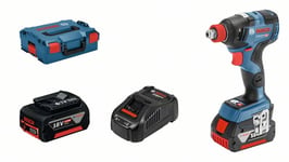 Bosch Visseuse à chocs sans fil GDX 18V-200 C, 2 x 5,0 Ah Li-Ion batteries, L-BOXX - 06019G4201