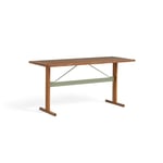 Gulled HAY Bord Passerelle High Table 200cm Valnöt ram/svart bordsskiva