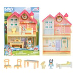 Mini Bluey Home Playset Compact House Playset With Carry Handle Three Different Rooms Kitchen, Bedroom and Bathroom Includes Bluey Figure With 5 Play Pieces