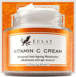 Vitamin C Face Cream - Vitamin C Cream with 2.5% Hyaluronic Acid + 2% Squalane, 