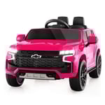 Barn Chevrolet elbil med 2,4G fjärrkontroll & fjädring & lampor & musik barnbil rosa