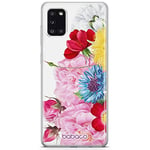 BABACO ERT Group Coque de téléphone Portable pour Samsung A31 Original et sous Licence Officielle Motif Flowers 056 Parfaitement adapté à la Forme du téléphone Portable, Coque en TPU