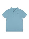 Levi's Boys Back Neck Tape Short Sleeve Polo Shirt - Stillwater, Light Blue, Size 16 Years