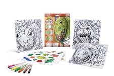 CRAYOLA POPS 3D Activity Set - Dinosaur | Create Amazing Designs That POP Out of the Page! | Includes 3 POPs Art Pages, 7 Markers & 3 Sticker Sheets | Ages 5+