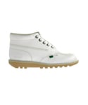 Kickers Kick Hi Core Womens White Boots Leather (archived) - Size UK 8