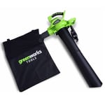Greenworks tools 24227 souffleur/aspirateur à feuilles sans fil 40v lithium-ion (sans batterie ni chargeur)