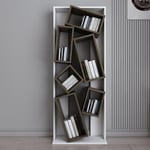 Carmen Asymmetrical Design Bookshelf, Shelving Unit, Display Unit with 6 Shelves