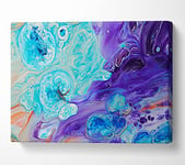 Bath bomb of colour Canvas Print Wall Art - Extra Large 32 x 48 Inches