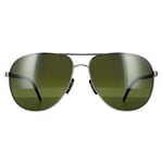 Aviator Palladium Green Polarized Sunglasses