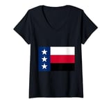 Womens Flag of Republic of the Rio Grande V-Neck T-Shirt