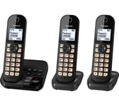 PANASONIC KX-TGC463EB Cordless Phone - Triple Handsets - Black