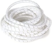 cyclingcolors Gaine spiralée Blanc Flexible Souple Protection câble électrique Spirale Plastique TV télé Ordinateur USB Faisceau Manchon (Diamètre 3mm, Longueur 3m)
