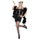 W WIDMANN MILANO Party Fashion - Costume Charleston, robe et bandeau avec plumes, années 20, Flapper, Fasching