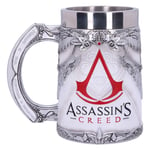 Nemesis Now B5296S0 Officially Licensed Assassins Creed White Game Tankard, Resin w. Stainless Steel, 300 milliliters, Multicolour