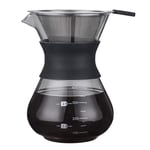 Fanville Pour Over Coffee Maker with Borosilicate Glass Manual Coffee Dripper Brewer