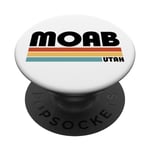 Moab Utah - L'aventure rétro de Red Rock PopSockets PopGrip Interchangeable