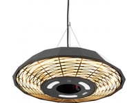 Grzejnik Targus Tunabone | Electric Ceiling Infrared Patio Heater | Tb2068c-01 | Patio Heater | 2000 W | Number Of Power Levels 1 | Suitable For Rooms Iki 20 M² | Juodas | Ip45