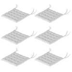 Ljusgrå Sittdynor 40x40 cm för Inne/Ute 6-pack