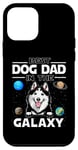 Coque pour iPhone 12 mini Best Dog Dad In The Galaxy Siberian Husky Puppy Dogs Lovers