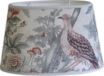 Burdett Oval Lampskärm 30cm Grå Laura Ashley