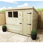 8 x 4 Pressure Treated Pent Garden Shed with Single Door