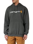 Carhartt Men's Loose Fit Midweight Logo Graphic Sweatshirt, Carbon Heather, XL