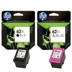 Genuine HP 62XL Black & Colour Ink Cartridges HP ENVY 7640 For Printer