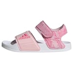 adidas Adilette Sandals, Clear Pink/Pink Fusion/Cloud White, 1 UK Child