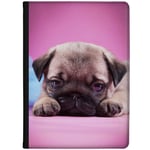 Azzumo Cute Pug Puppy Faux Leather Case Cover/Folio for the Lenovo Tab E10 10.1 (2018)