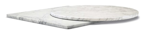 Bordsskiva i marmor Carrara, tjocklek 20 mm, rak kant, 60x60 cm