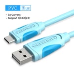 Vention Câble USB Type C 3A Câble de Chargeur Charge Rapide pour Samsung S10 S9/Xiaomi mi9 10 pro/Huawei USB C Câbles de Téléphone Portable 3m, Auburn- 0.25m