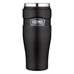 Thermos Mug Isotherme Stainless King, Gobelet Isotherme pour Café, Acier Inoxydable mat, Noir, 47 cl, 4002232047