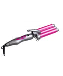 Envie 3 Barrel Hair Waver Curling Tongs with Multiple Heat Settings up to 200°C - Grey - One Size