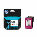 HP Original 302 Colour Ink Cartridges For OfficeJet 5255 Printer, F6U65AE