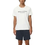 Marc O Polo Men Short Set Pyjama Vit/Blå bomull Medium Herr