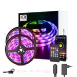 Dynamisk LED-belysning - Music Sync & Fjärrkontroll MultiColor 20m music led strip 30led/m