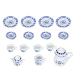 1:12 Dockhus Kök Miniatyr 15st Porslin Blomma Tekopp Set Dekor Collection (#1)