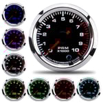 52mm/2 tum Universal 7 Färger Varvräknare med Mätintervall 0‑10000RPM
