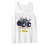 6th Birthday I'm 6 This Is How I Roll Shark Monster Truck Tank Top