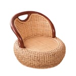 O·Lankeji Back Seat Cushions Floor Meditation Seat,Japanese Tatami Legless Rattan Chair with Back,Handcrafted Pad Knitted Seat Cushion for Zen Meditation/Seminars/Reading/TV Watching/Gaming