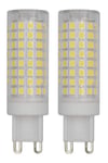 G9 LED Energy Saving Light Bulbs 6W, AC 220V-240V Daylight White 6000K Dimmable, Equivalent to 60 Watt Halogen Bulb, Pack of 2