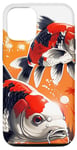 iPhone 13 three koi fishes lucky japanese carp asian goldfish cool art Case