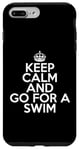 Coque pour iPhone 7 Plus/8 Plus Funny Swimming Swimmer Keep Calm and Go for a Swim