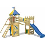 Wickey - Aire de jeux Portique bois Smart Fort avec balançoire et toboggan Maison enfant exterieur avec bac à sable, échelle d'escalade & accessoires