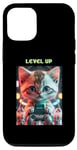 Coque pour iPhone 12/12 Pro Niveau joueur Boba : aventure de jeu Kawaii Baby Cat