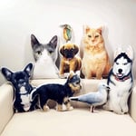 LPing Custom Pet Pillow Personalized Dog Cat Shaped Pillow - Custom Handmade Double-Sided 3D Printing Photo Pillow Soft Plush Toy Home Sofa Car Seat Decorative