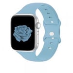 Armband Till Apple Watch i Silikon 42/44/45 MM - Ljusblå - Teknikgrabbarna.se