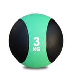 Medicinboll i gummi 3 kg Svart/Grön